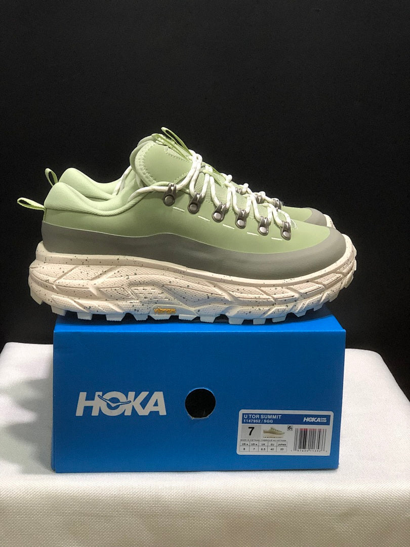 HOKA Tor Summit Hiking Shoes in Sage Green