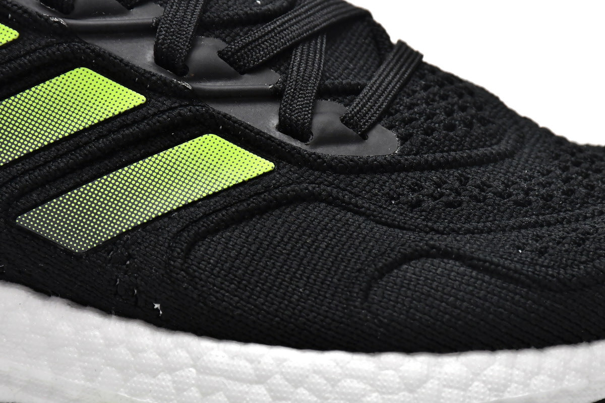 adidas UltraBoost 22 H01172 Black Green Running Shoes