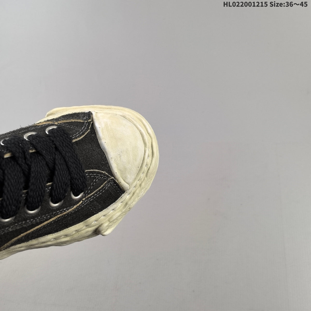 Maison Mihara Yasuhiro Original Sole Canvas Low Sneakers, Black