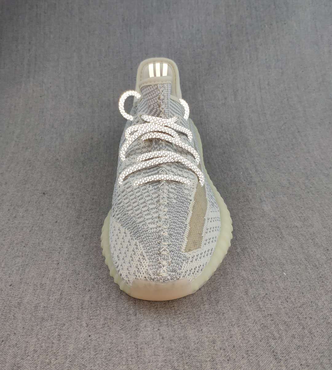 adidas Yeezy Boost 350 V2 Knit Sneakers, Gray and Cream