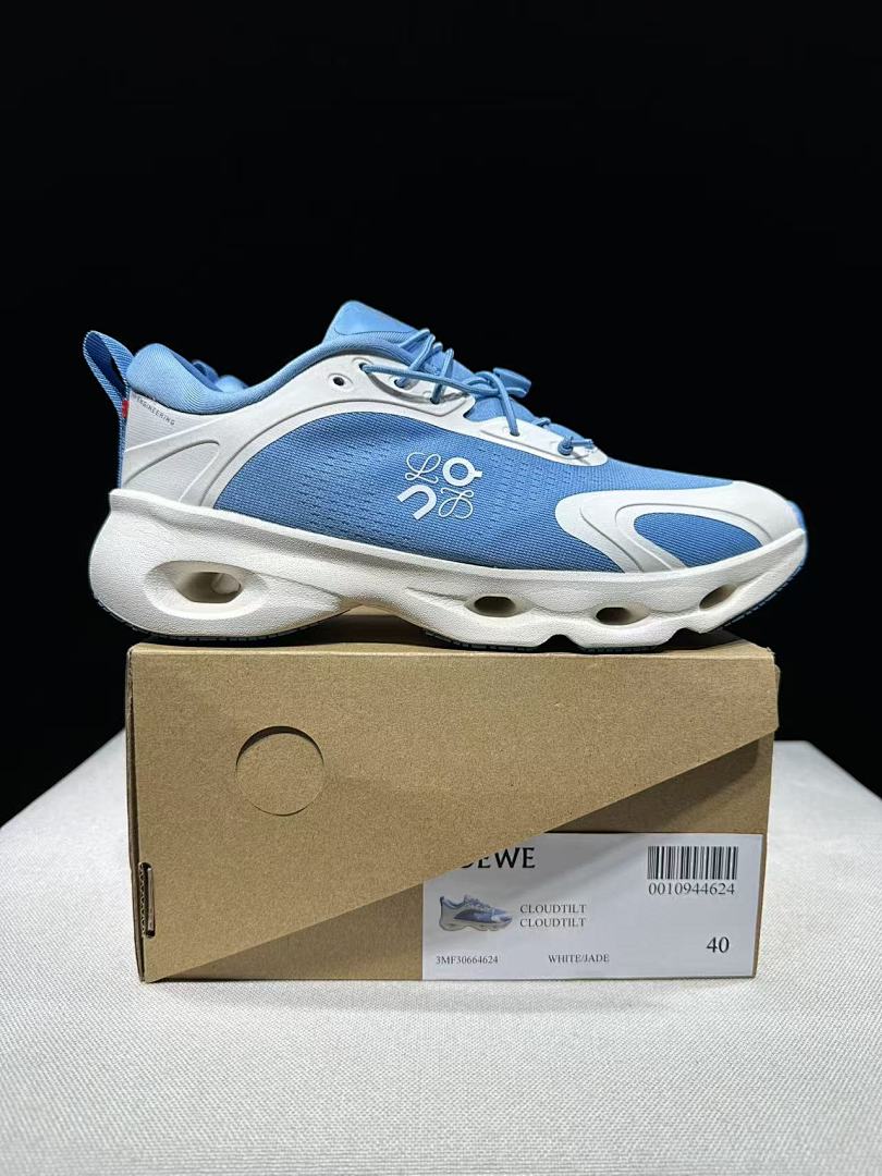 On x Loewe Cloudventure 3.0 Sneakers White and Blue
