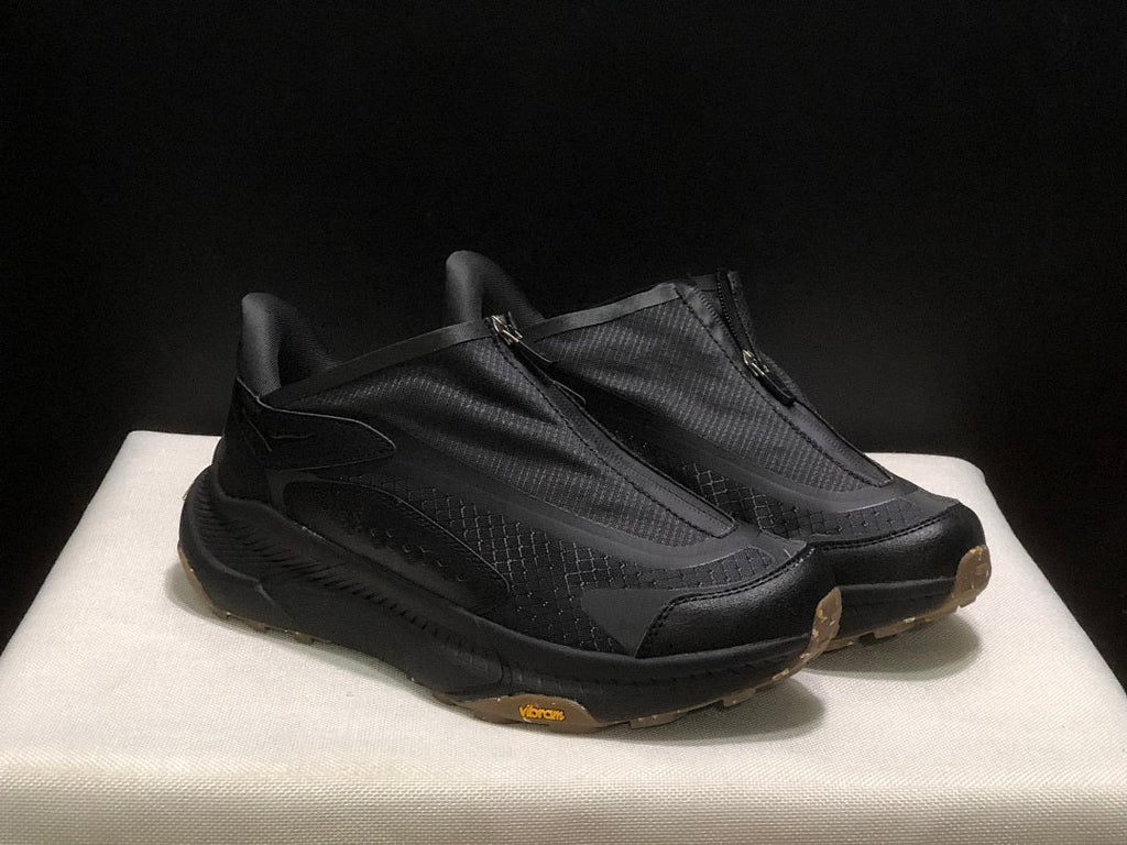 HOKA Project Transport Black Zip-Closure Sneakers