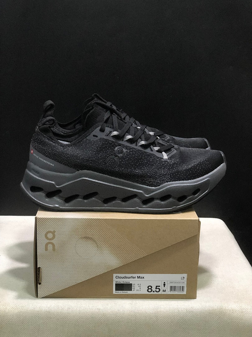 On Cloudsurfer Max Running Shoes in Black