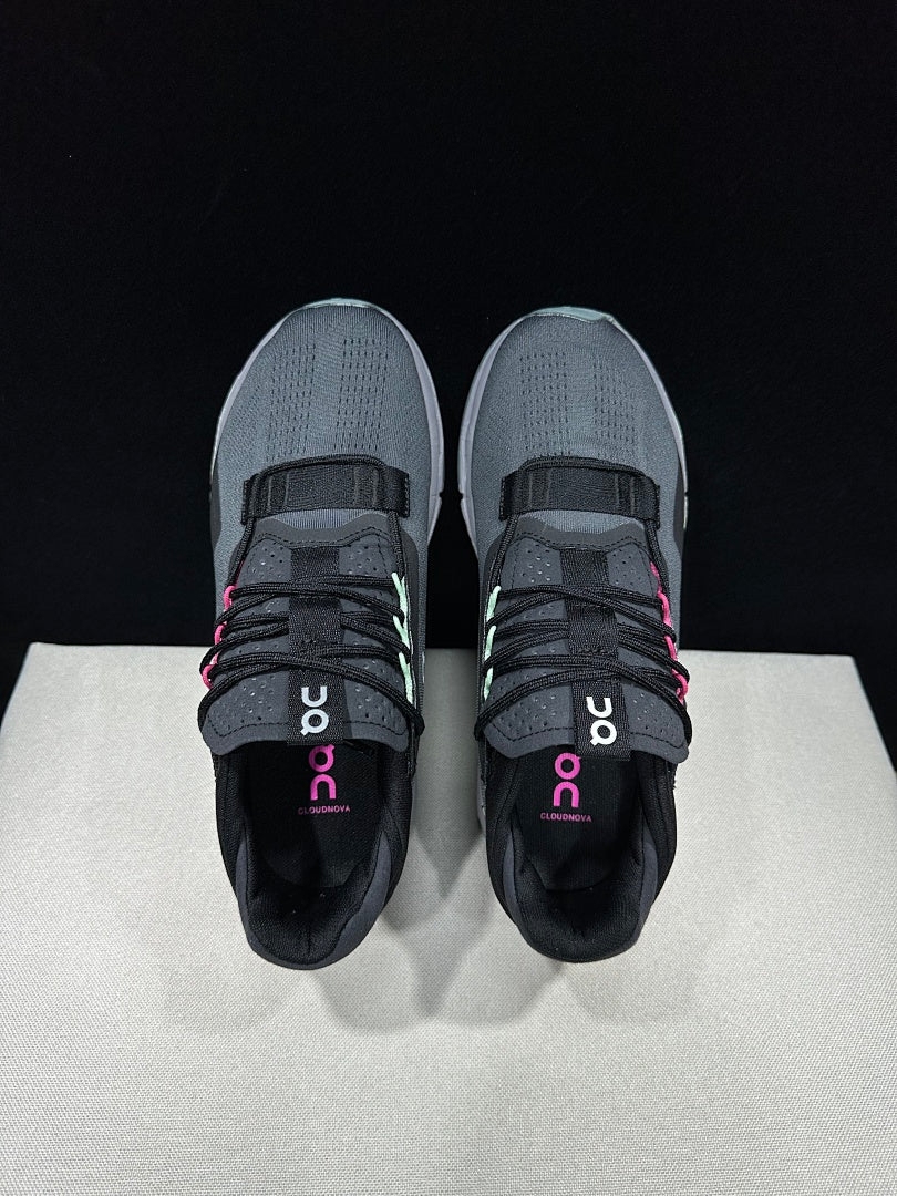 On Cloudnova 2 Sneakers in Gray and Black