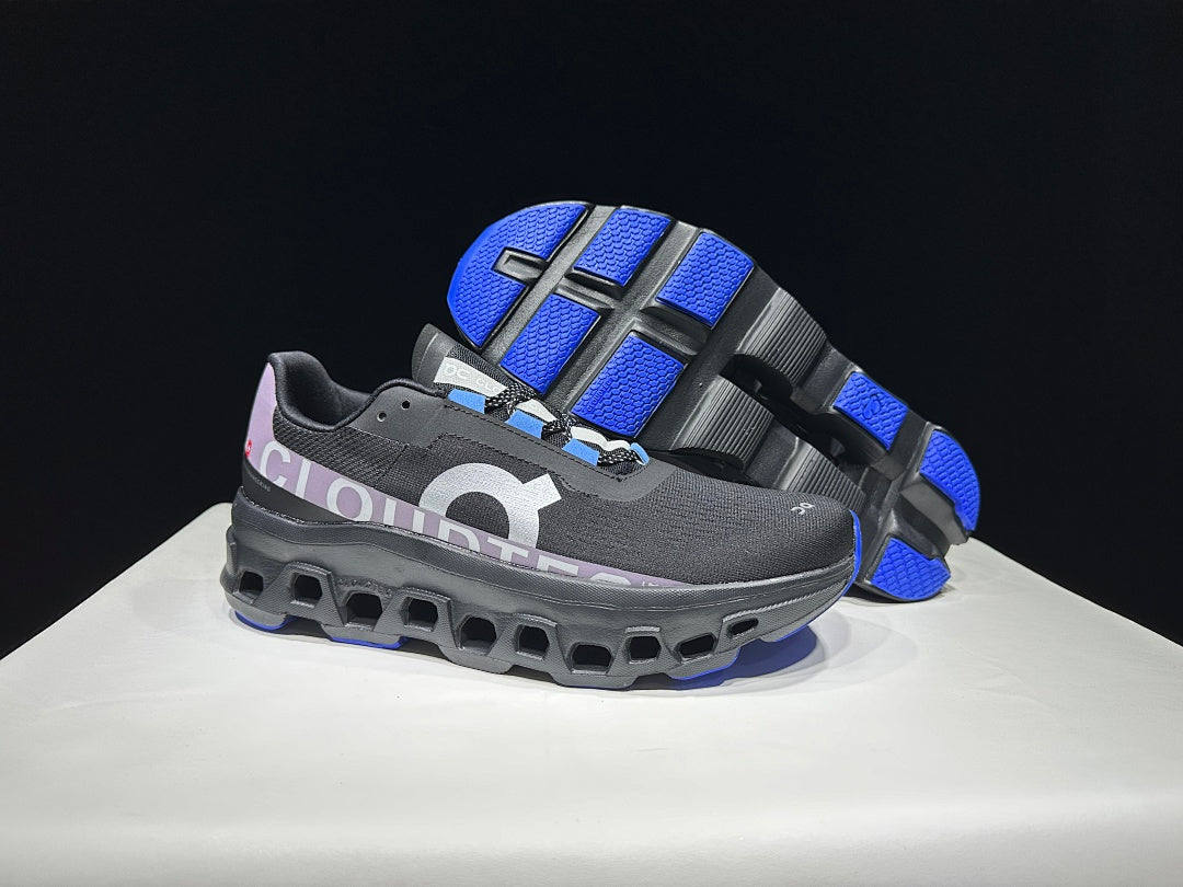 On Cloudmonster Cloud X Sneakers Black Purple Blue