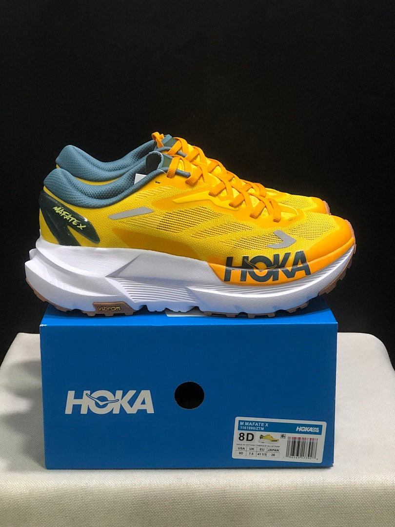 HOKA Mafate X Trail Running Shoes in Yellow