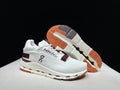 On Cloudnova 2 Sneakers, White and Burgundy