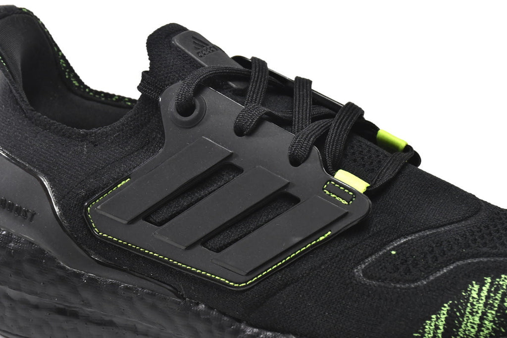adidas UltraBoost 22 Running Shoes, Black/Solar Yellow GX5915