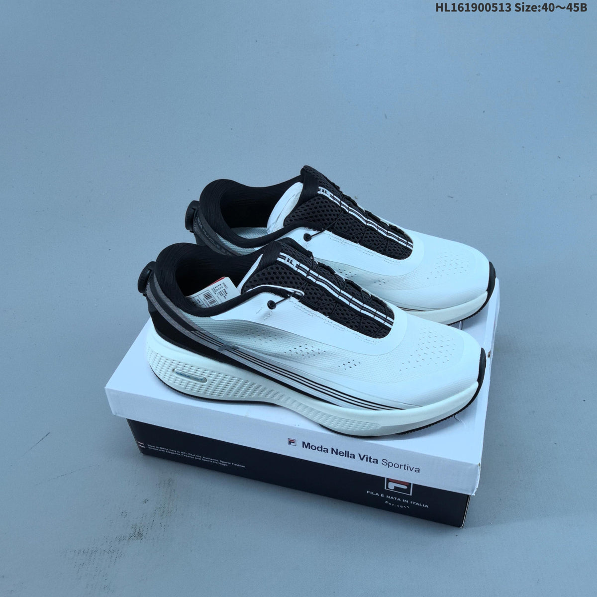 FILA Nuvole Run 3+ Running Shoes, White and Black