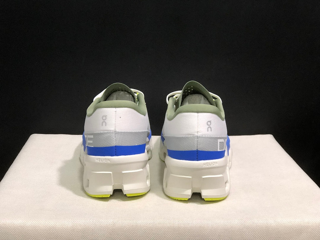 On Cloudmonster 2 Distance White and Blue Running Shoes