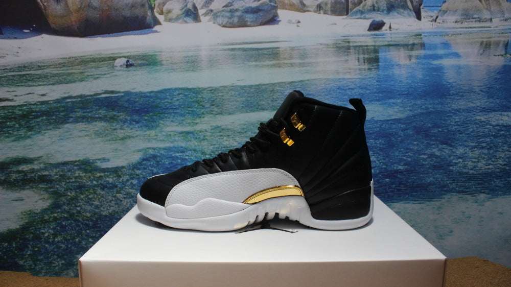 Jordan Air Jordan 12 Wings Black White Gold Sneakers 848692-033