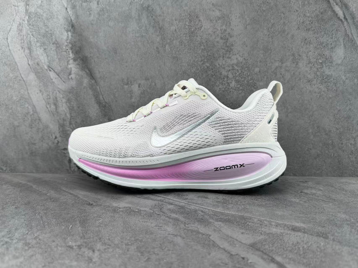 Nike ZoomX White and Lavender Running Sneakers