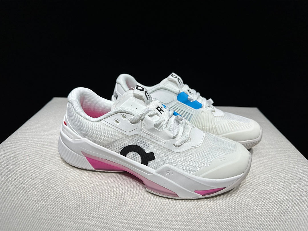 On The Roger Pro Fire Clay White Court Sneakers