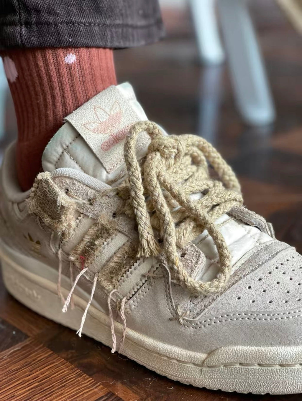 Adidas Originals Forum 84 Low Sneakers in Wheat Beige