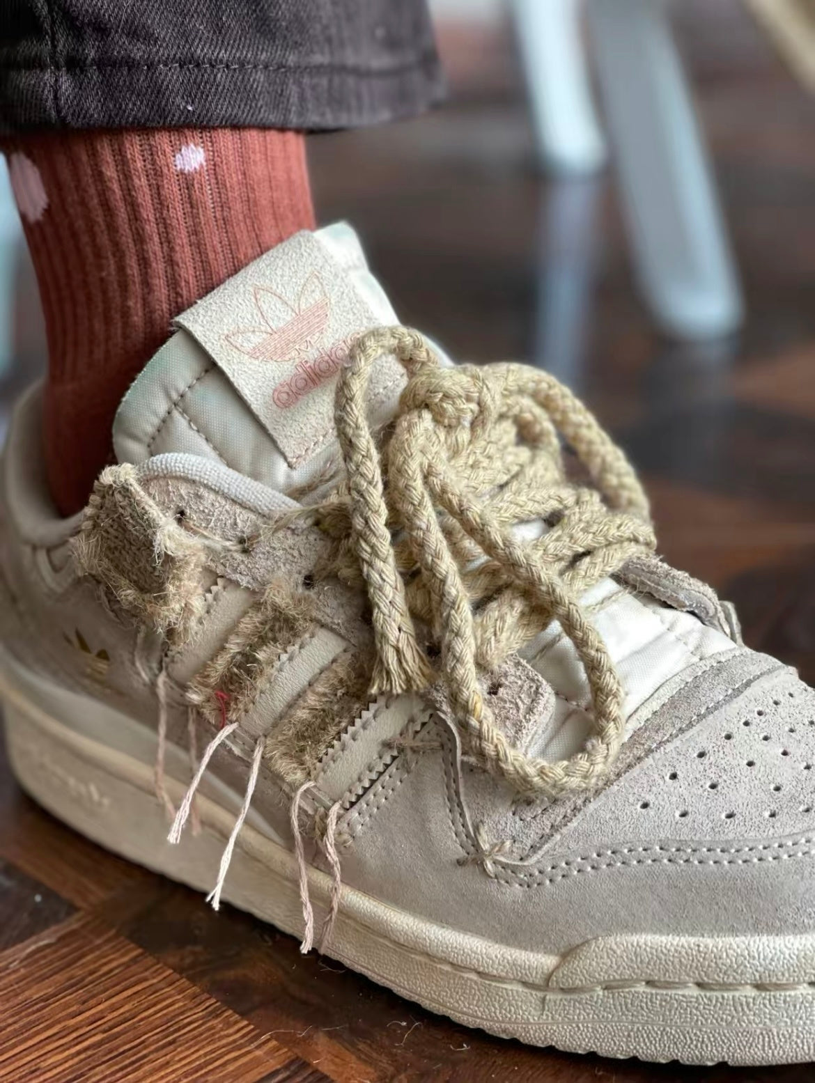 Adidas Originals Forum 84 Low Sneakers in Wheat Beige