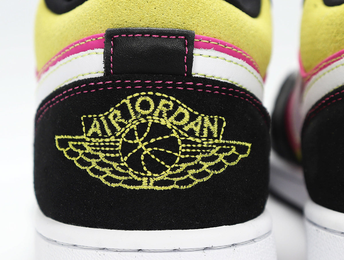 Jordan 1 Low Yellow Pink Black Sneakers CW5564-001