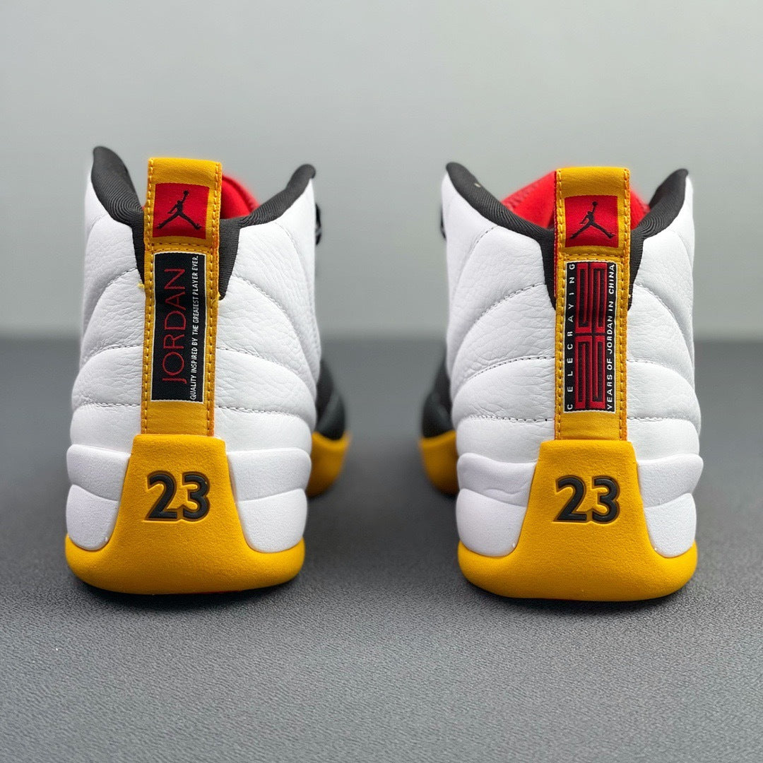 Jordan Air Jordan 12 25 Years in China White Black Yellow DR8887-100