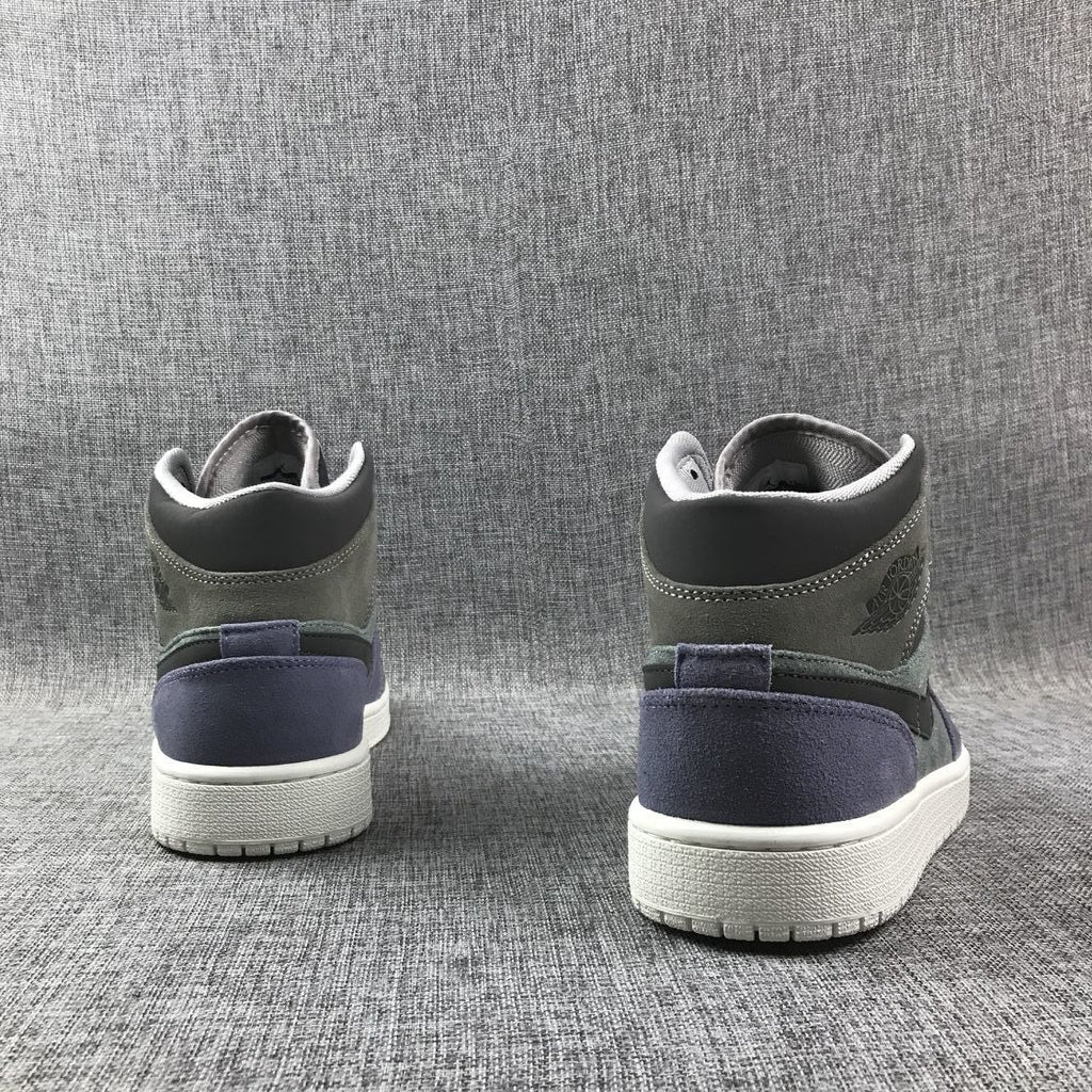 Jordan 1 Mid SE Sneakers Grey Purple 852842-203