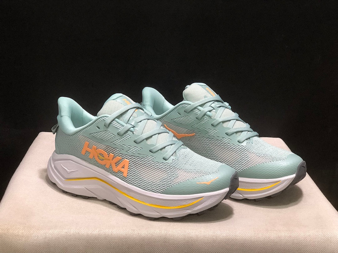 HOKA Challenger 8 Trail Running Shoes, Sage and Coral