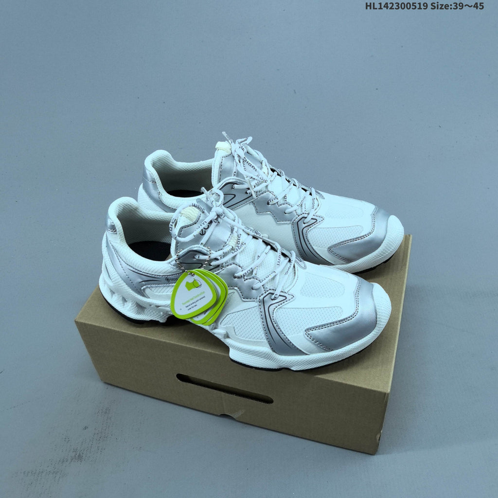 ECCO Biom C-Trail Low-Top Sneakers, White and Silver