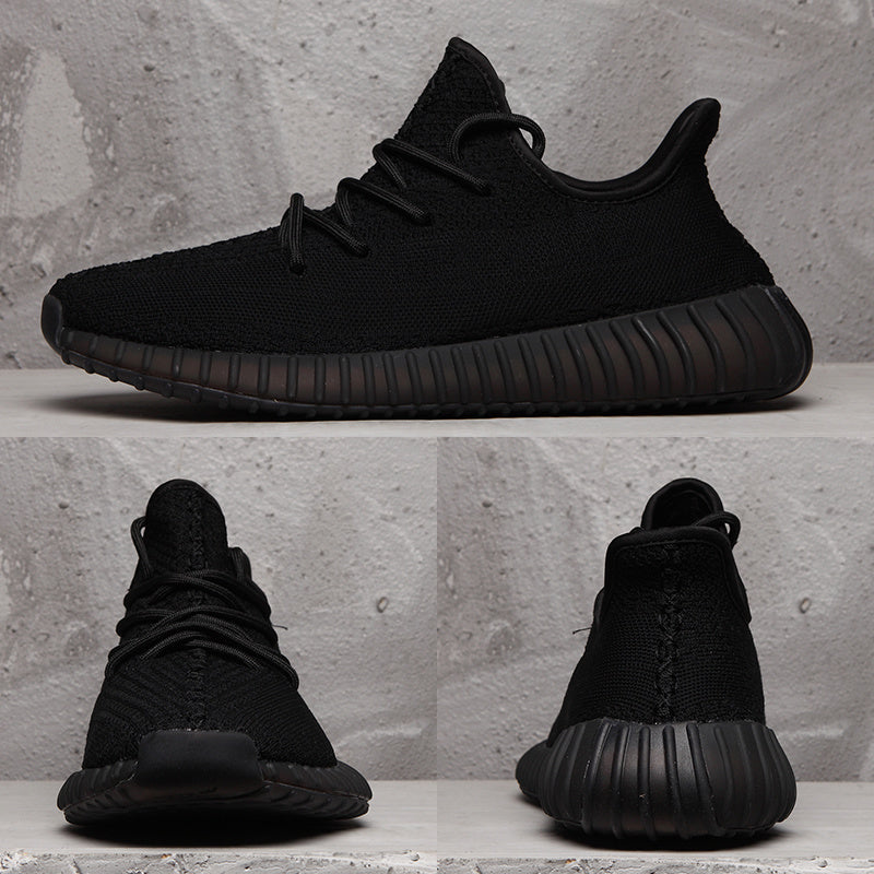 Yeezy 350 V2 Black Knit Sneakers
