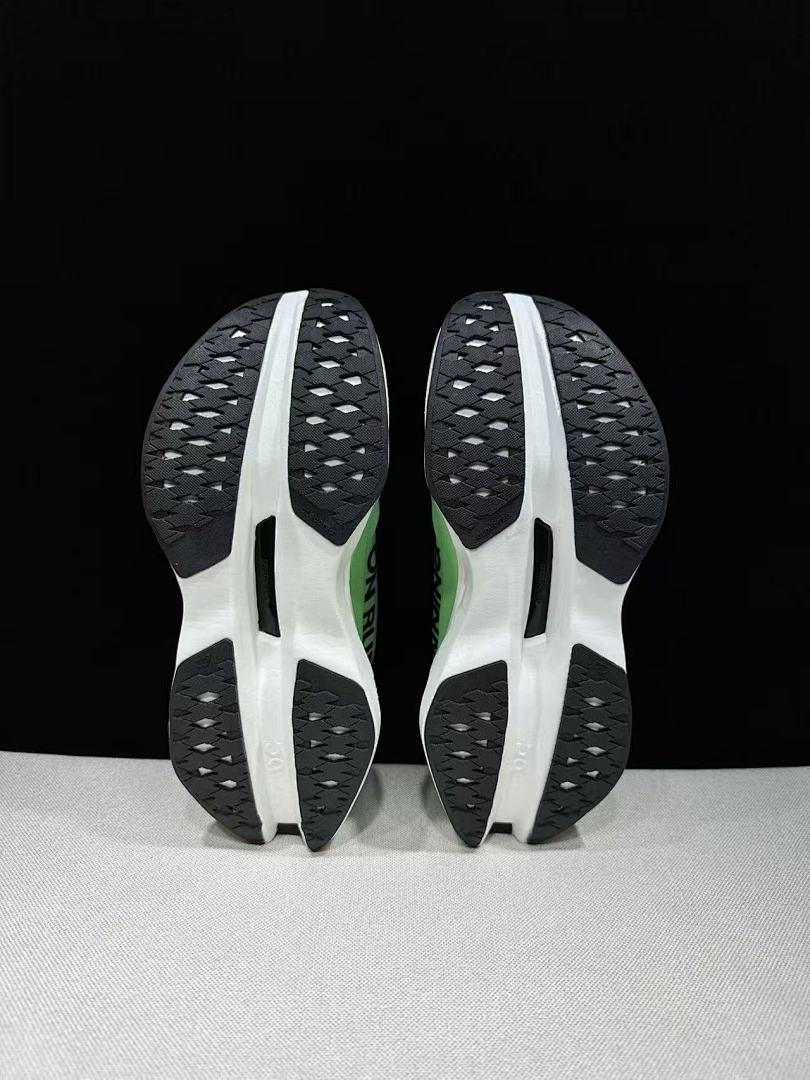 On Cloudboom Max Running Shoes, White and Green