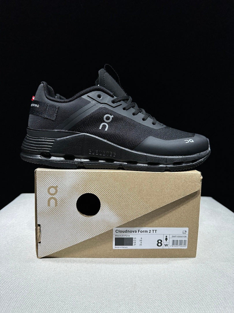 On Cloudnova Form 2 TT Sneakers in Black and Eclipse