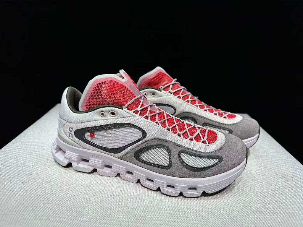 On Cloud X FKA Twigs Sneakers, Gray and Red