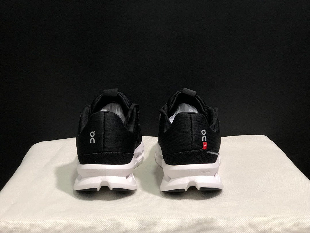 On Cloudsurfer Black and White Running Shoes