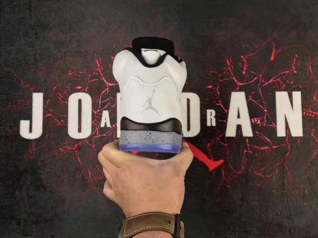Jordan Air Jordan 5 White Cement High-Top Sneakers