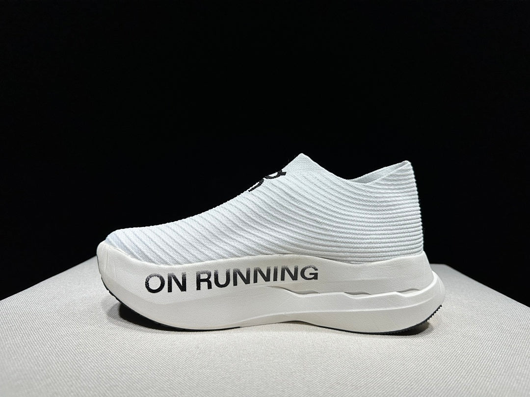 On Cloudboom Strike LS White Black Running Shoes