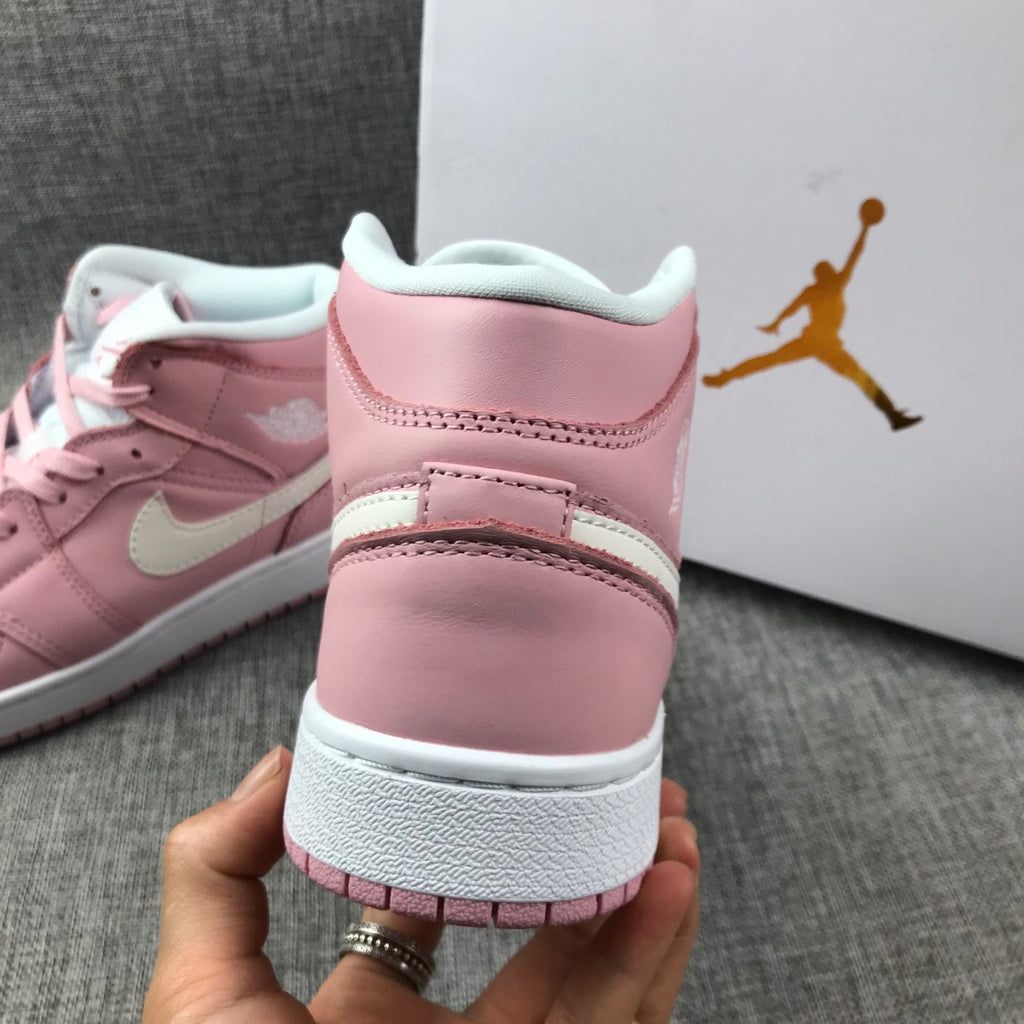 Jordan 1 Mid Pink Women’s Sneakers 555112-100