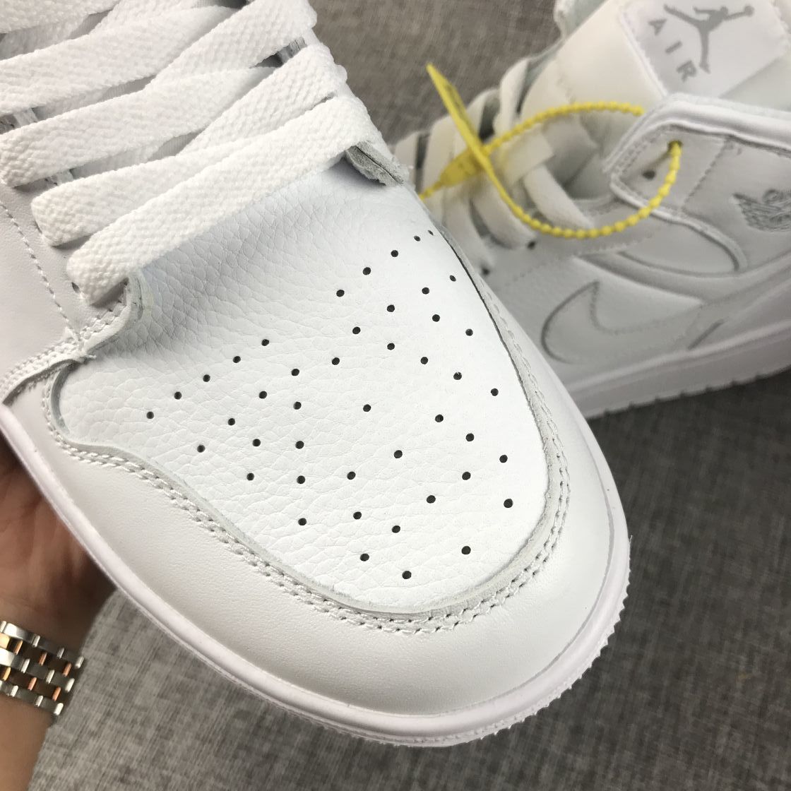 Air Jordan 1 Mid White Sneakers