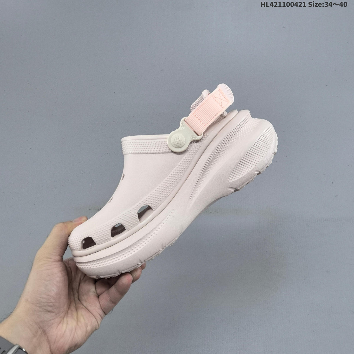 Crocs Platform Clogs with Vent Holes and Heel Straps