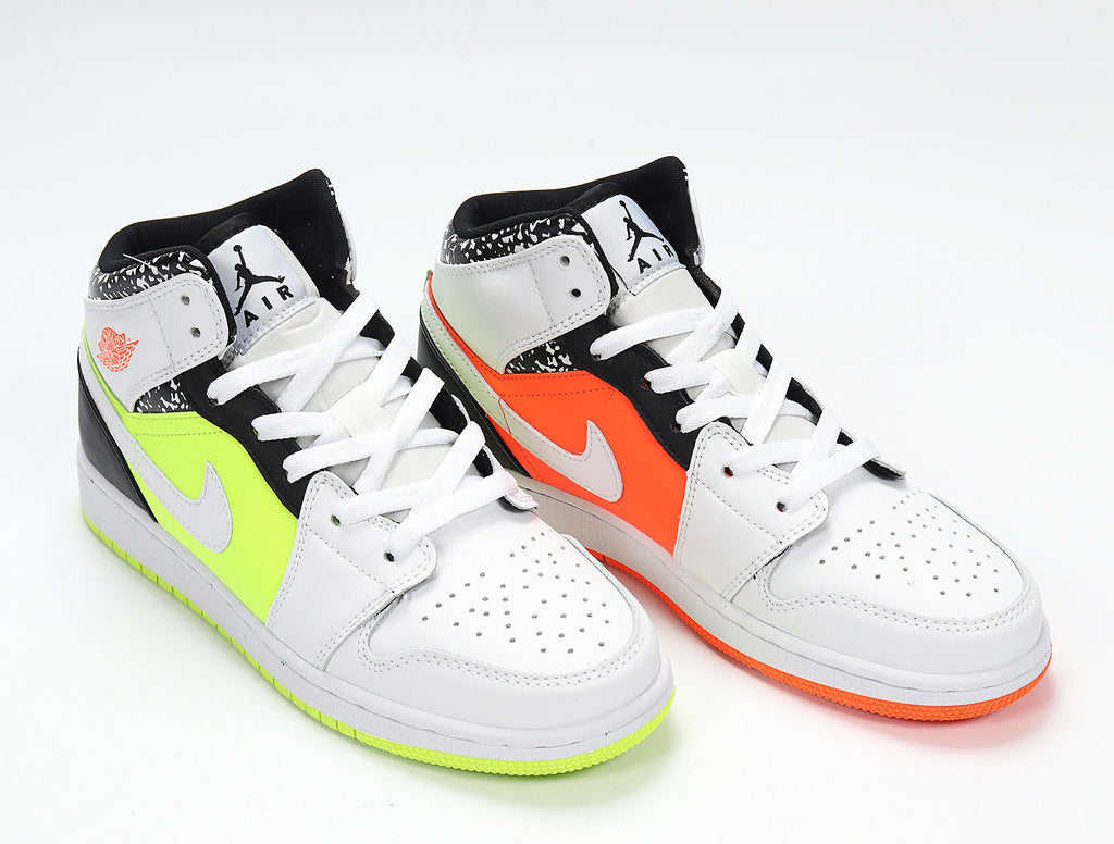 Jordan 1 Low Yellow Orange Sneakers 554725-870