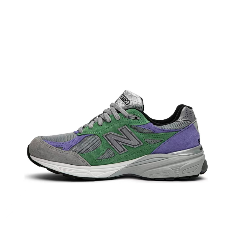 New Balance M990SR3 Sneakers in Green, Purple and Grey