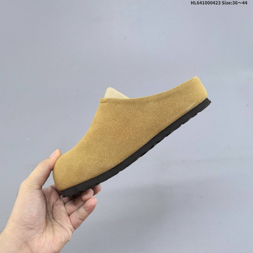 Birkenstock Suede Clog Mule in Tan or Cream