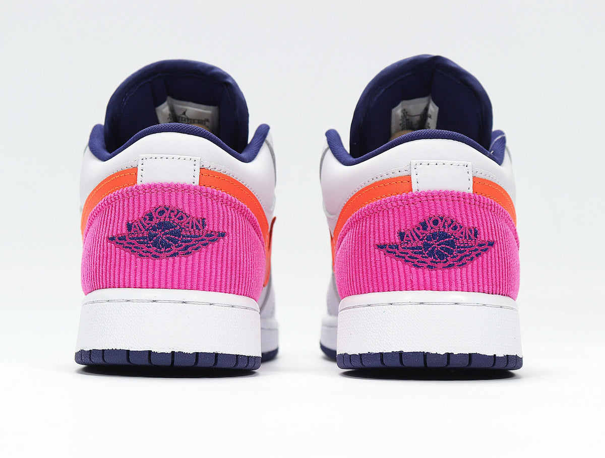 Nike Air Force 1 Low Sneakers, White Pink Orange 554723-502