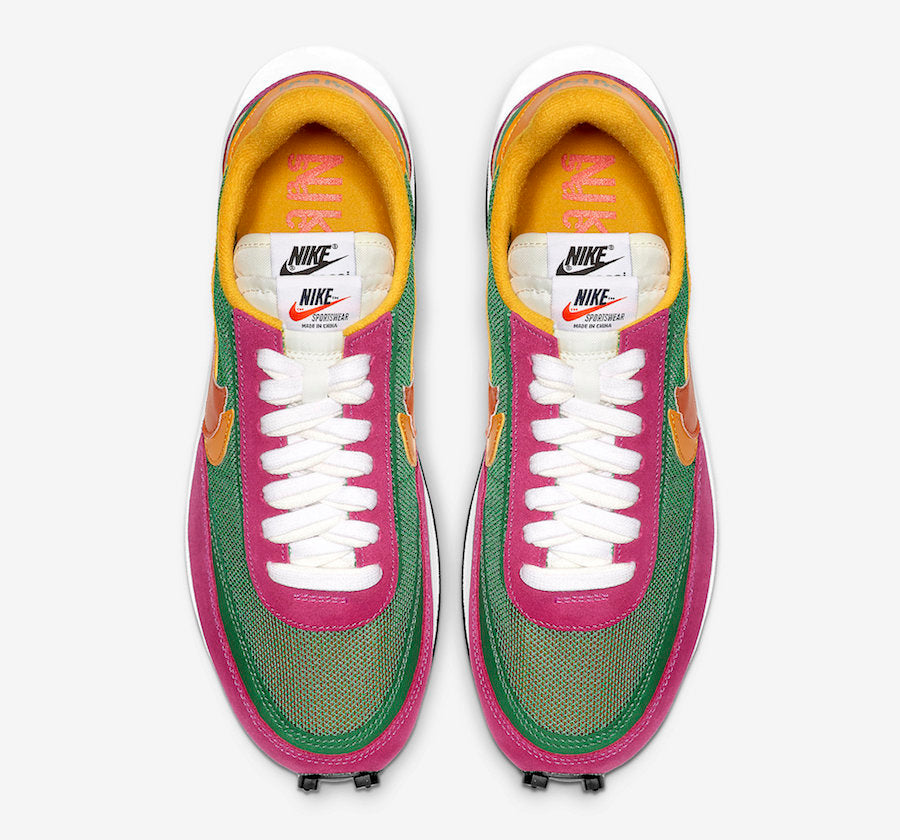 Nike LDV Waffle Sacai BV0073-301 Green Pink Sneakers