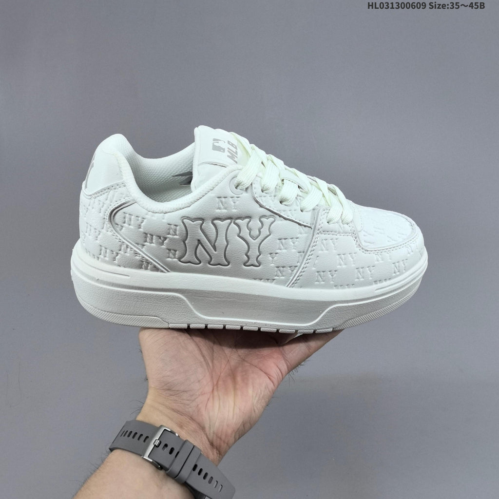 MLB NY Low-Top Platform Sneakers in White
