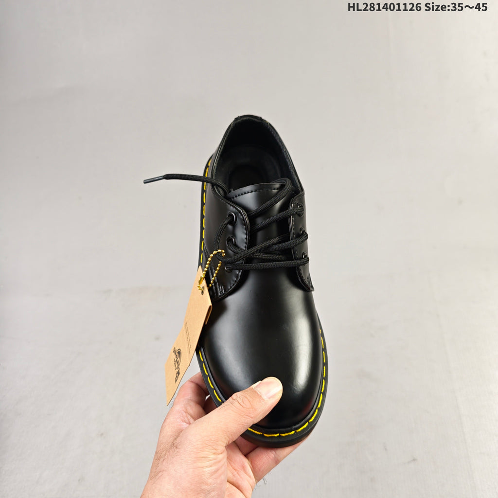 Dr. Martens 1460 Smooth Black Platform Lace-Up Shoes