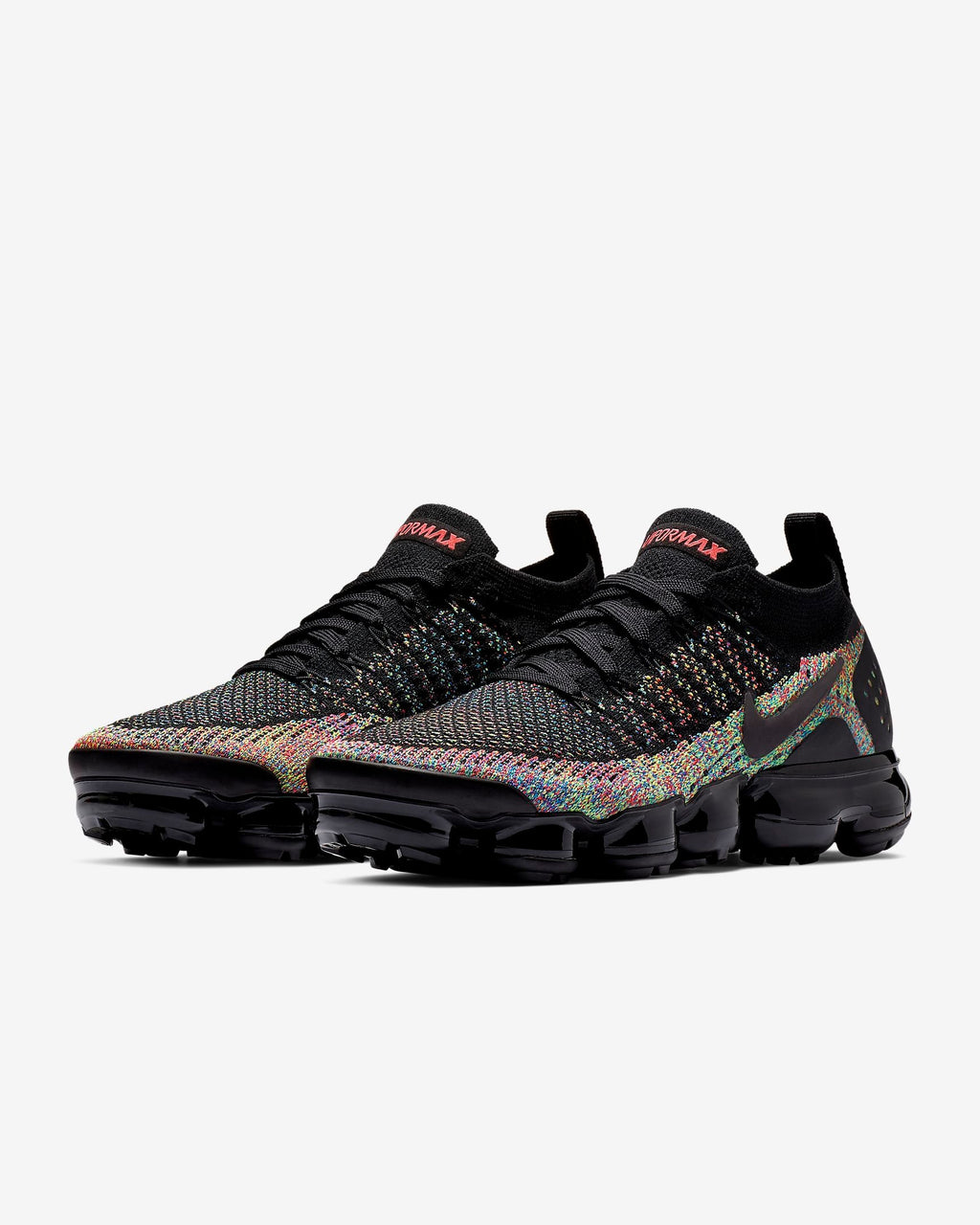 Nike Air VaporMax Flyknit 2 Sneakers Black Multicolor 942842-015