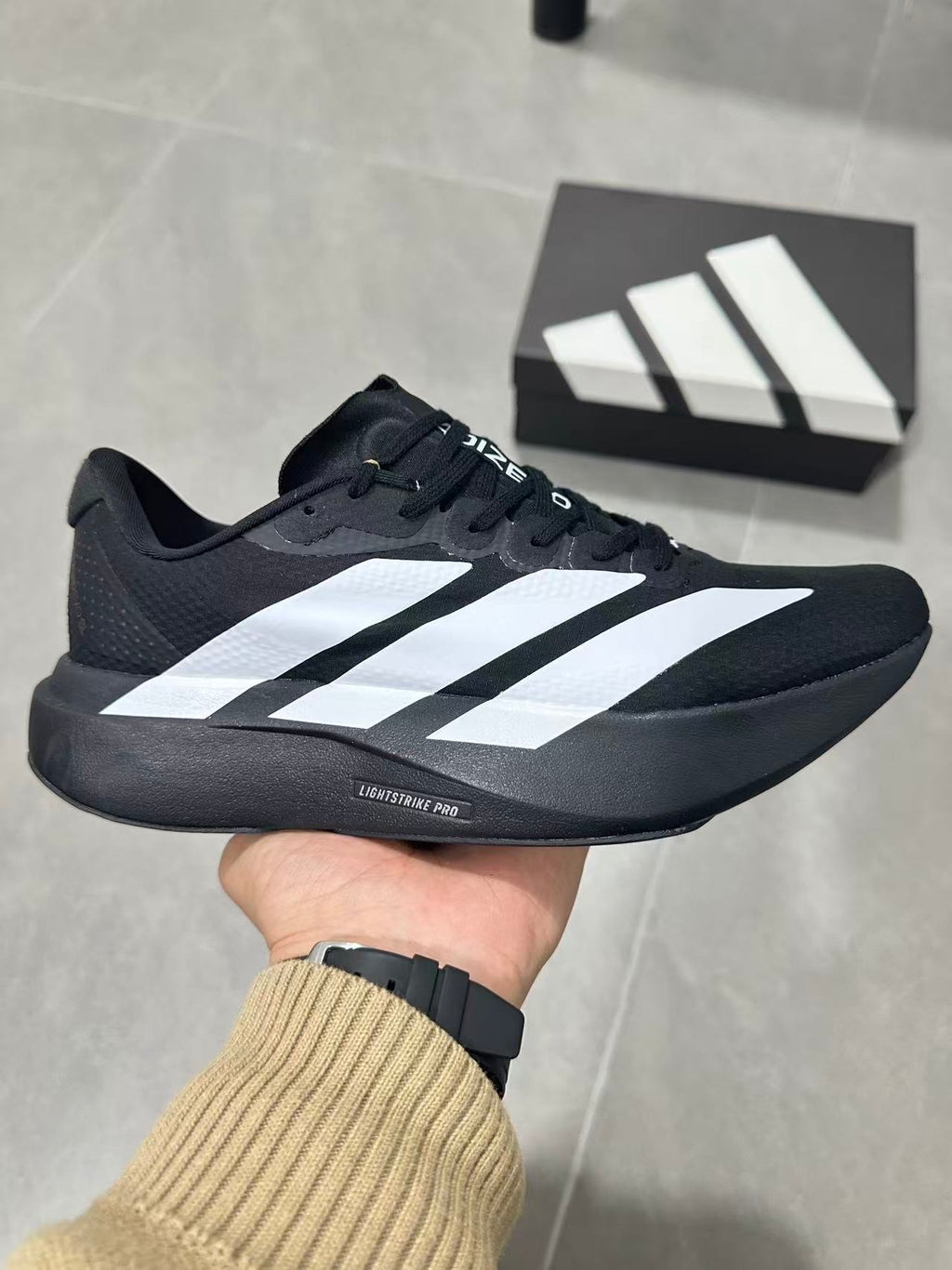 Adidas Lightstrike Pro Running Shoes Black White KJ3595