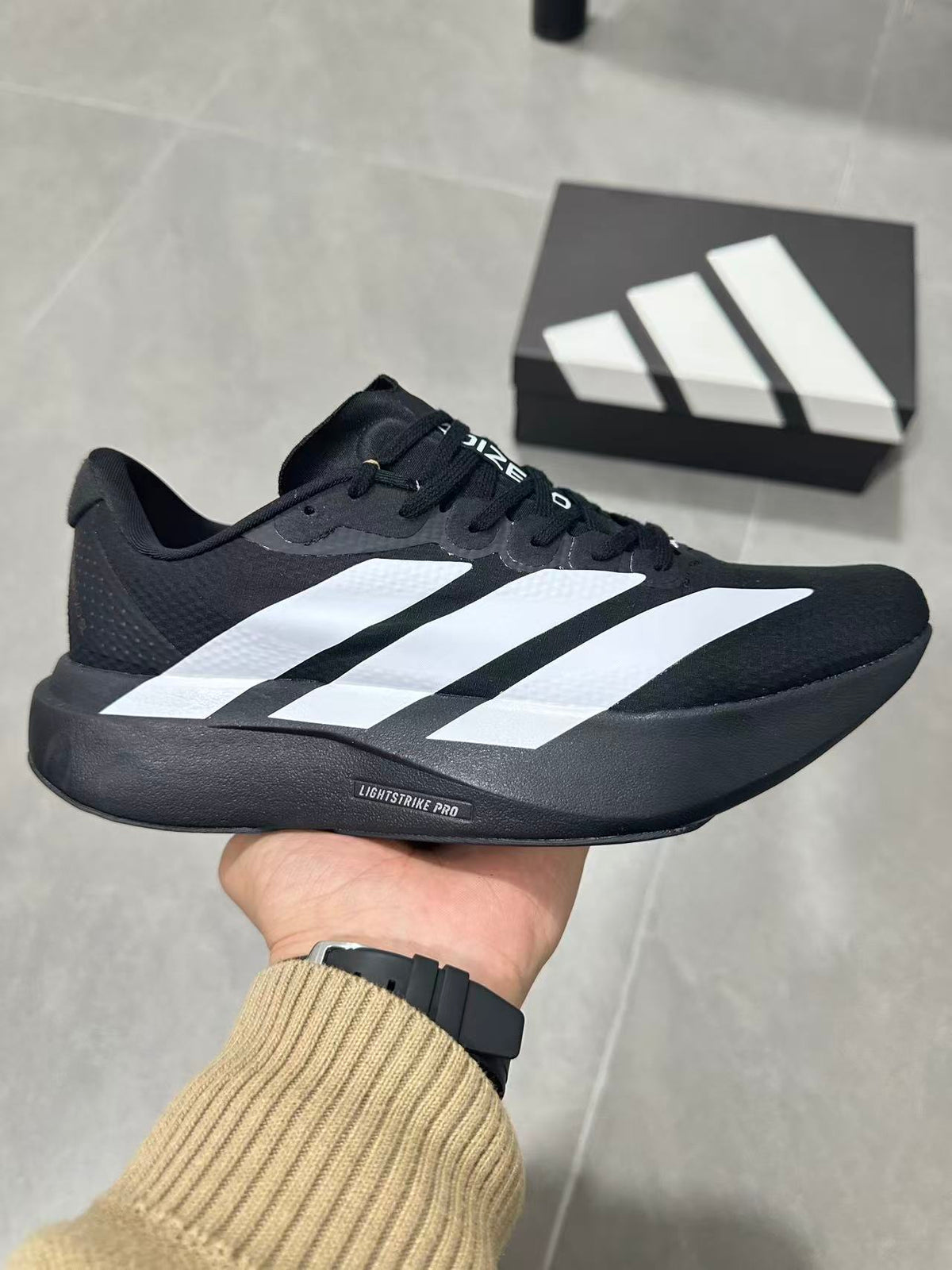 Adidas Lightstrike Pro Running Shoes Black White KJ3595