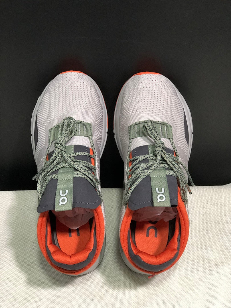 On Cloudnova 1 Sneakers, Silver and Orange