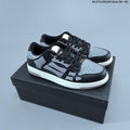 AMIRI Skeleton Low-Top Sneakers in White and Blue