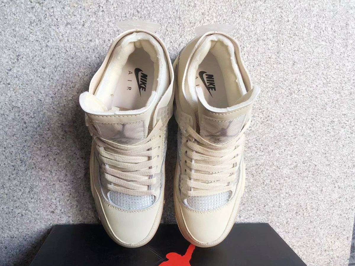 Jordan 4 Off-White Sail Sneakers