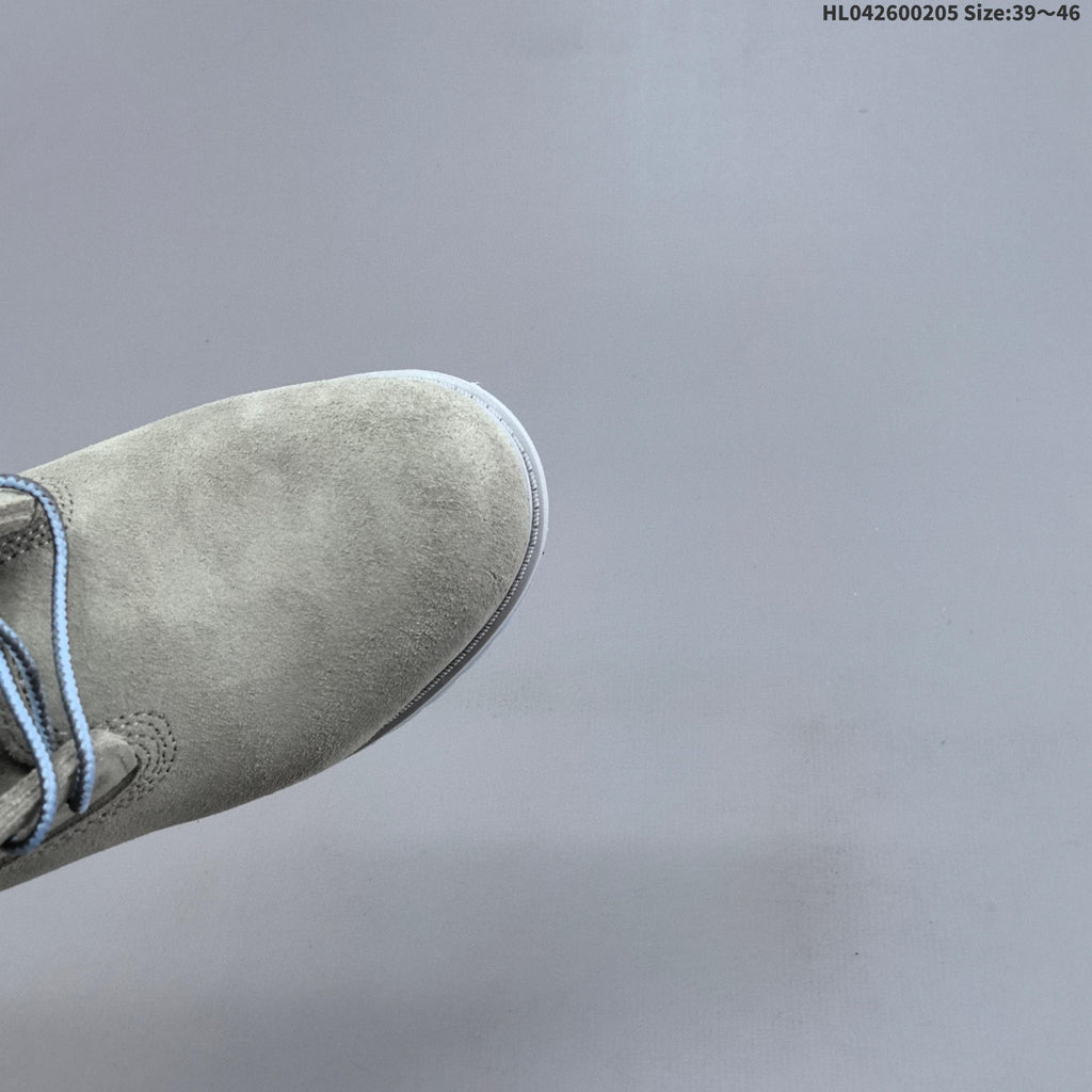 Timberland 6-Inch Lace-Up Boots in Gray Suede