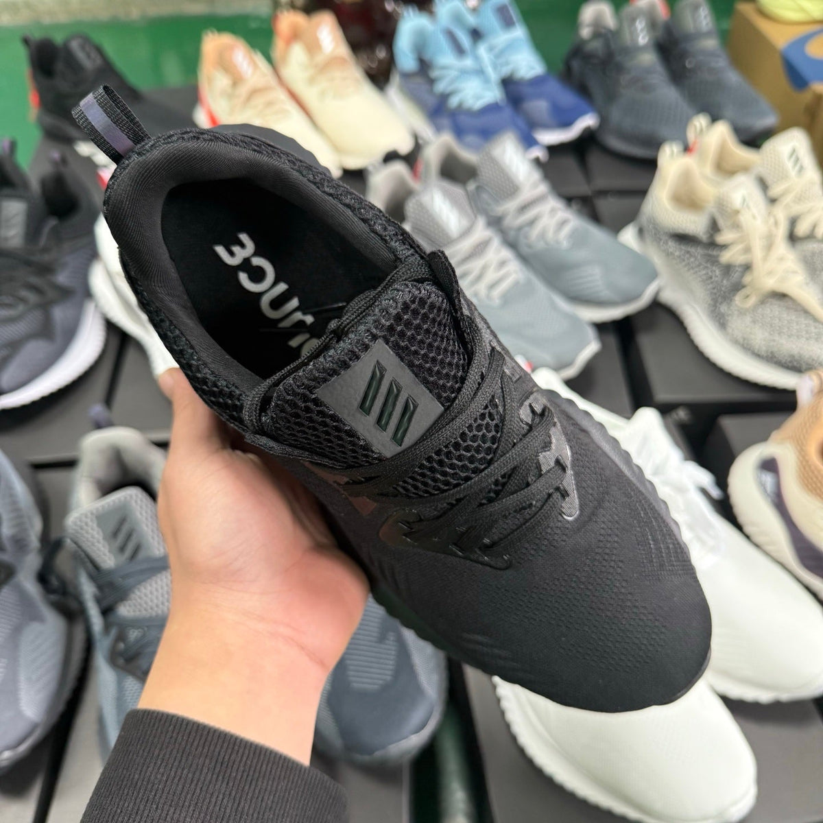 adidas Alphabounce AMSM Black Running-Style Sneakers