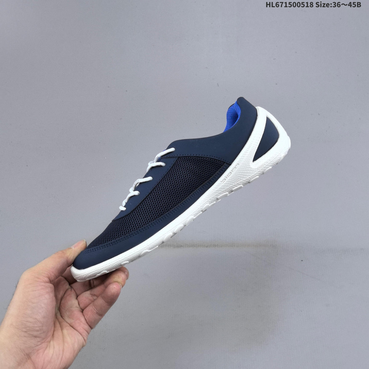 ECCO HL671500518 Navy Mesh Lace-Up Sneakers